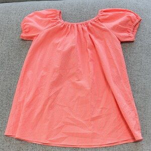 Coral Puff Sleeve Dress